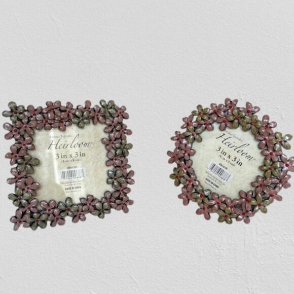 Home Trends Heirloom Flowers Picture Frames Pink/Green - Picture 1 of 5